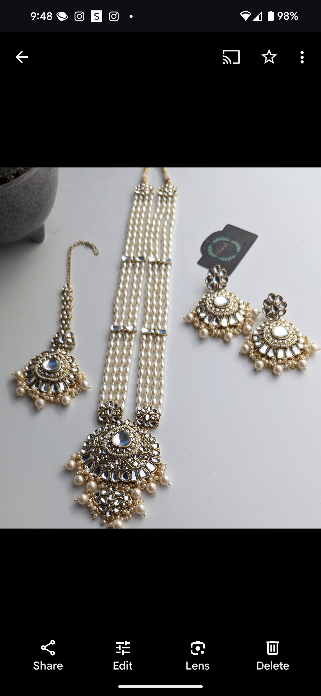 N.430 Uncut Kundan Maala Set