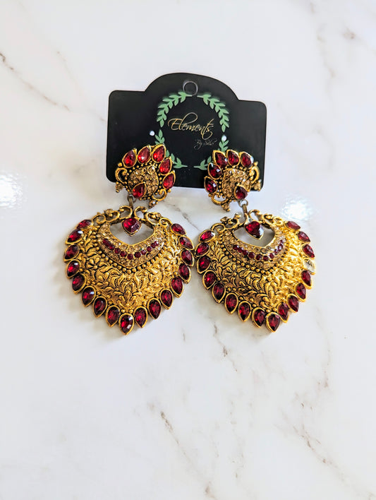 Indian Gold Polish Earrings